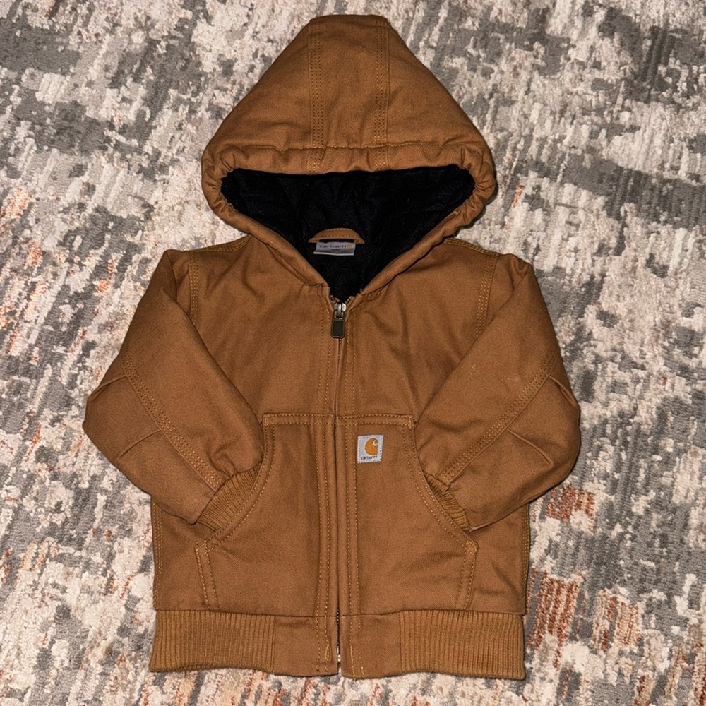 GUC Carhartt 12M Hooded Insulated Active Jacket - Brown